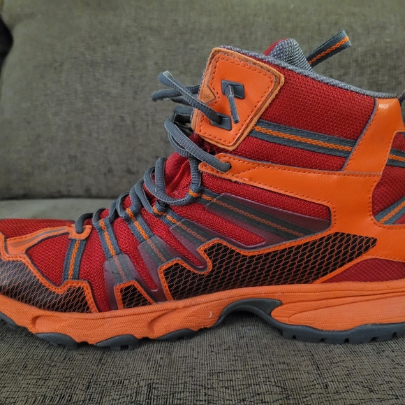 Men's Red and Orange Hiking Boots - Picture 6 of 12